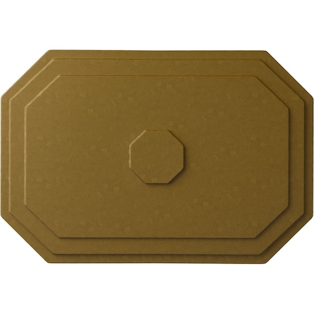 Ekena Millwork Felix Ceiling Medallion, Hand-Painted Gold, 25 1/4"W x 17 1/4"H x 1 3/4"P CM25FEGLS